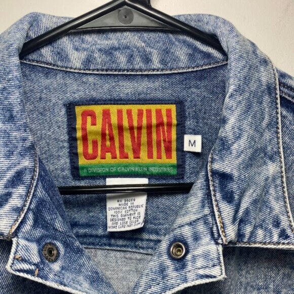 Calvin Vintage Acid Wash Denim Jacket - Picture 3 of 4